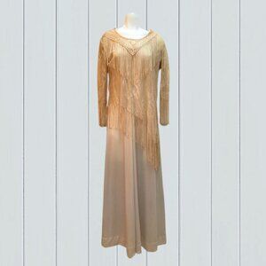 Vintage ALGO Dress with Removable Fringe Top